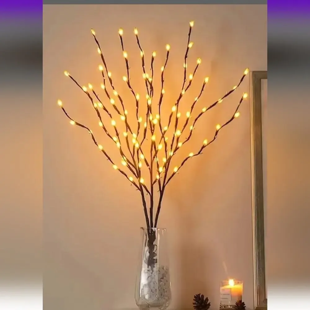 2Pcs 40 LED Branch Lights - Indoor Decoration Lighting for Weddings, Birthdays